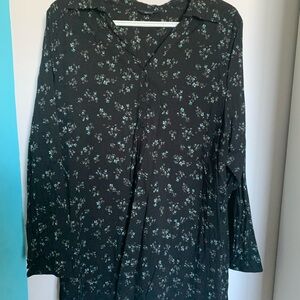 Floral Black stylish long Blouse
